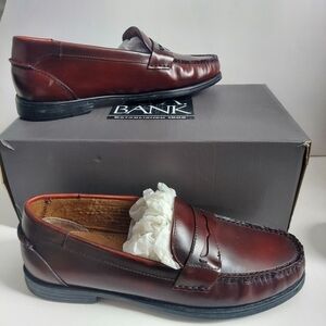 Jos A Bank Mens Burgandy Dress /Casual slip on shoes sz 10 MSRP $185